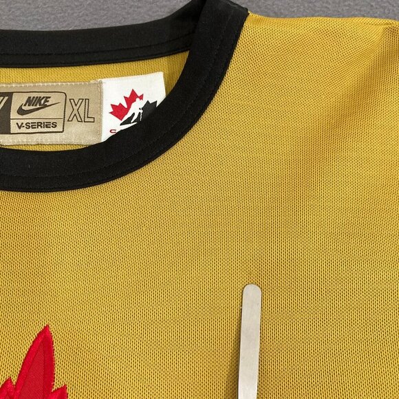 Vintage Team Canada Winnipeg Falcons Nike Hockey Jersey V-Series Gold NHL XL - Picture 5 of 16